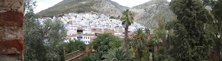 Vista panorámica de Xauen desde terraza Casa Hassan, verano 2013