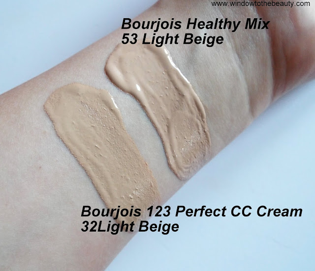 Bourjois 123 Perfect krem cc swatche odcieni