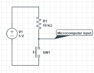 Schematic of one button connection