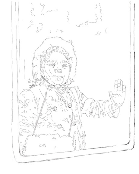 Contour Line Drawing. following line drawing.