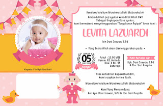 Template Undangan Aqiqah Free CDR