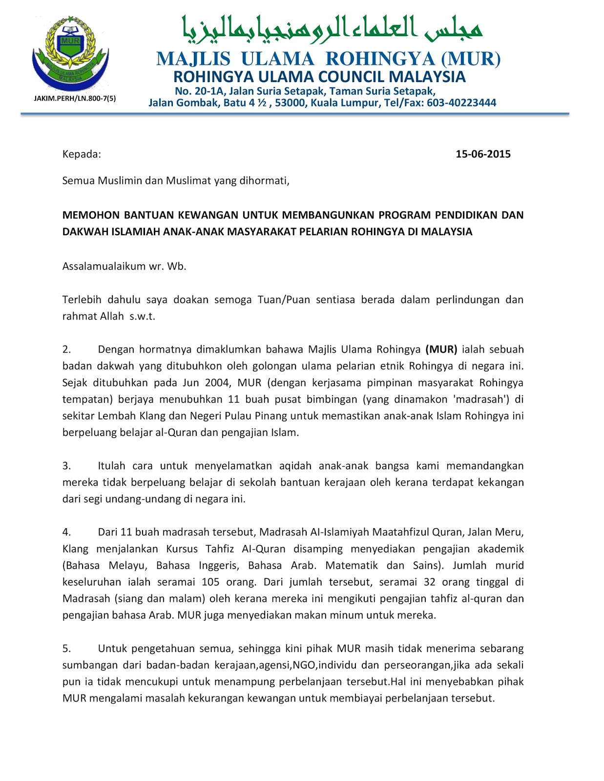 Contoh Surat Rasmi Syarikat / Penamatan Contoh Surat Rasmi Penutupan