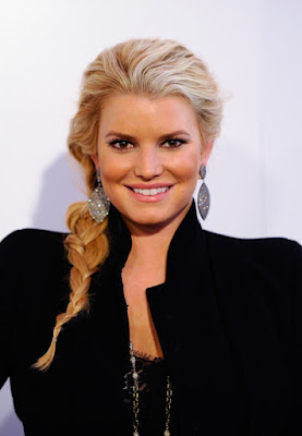 Jessica Simpson braided hairstyle