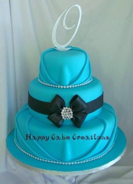 Aqua Beautiful Wedding Cakes Decoration
