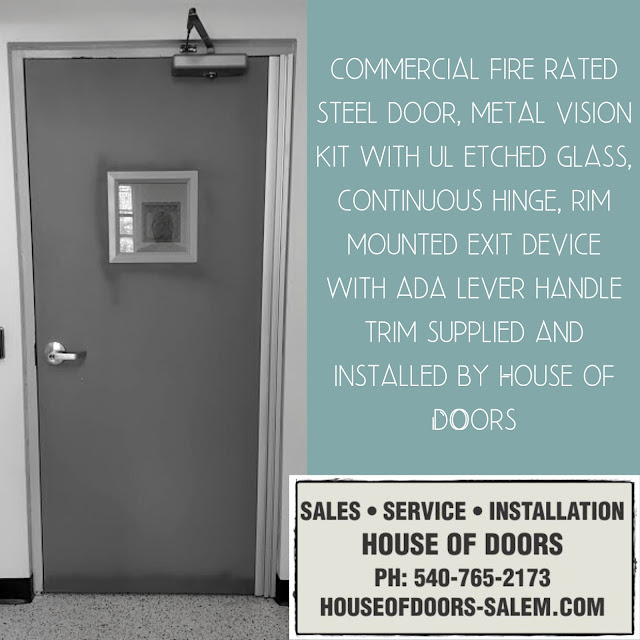 Fire rated commercial steel door and hardware by House of Doors