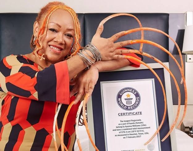 Lady Who Spent 24-years Growing Her Nails Crowned the 2020 Woman with Longest Fingernails (Photos)