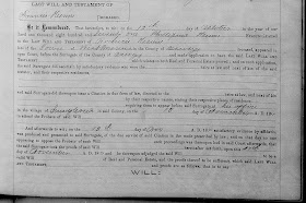 Climbing My Family Tree: Record of Application to Prove Will of Francis Henn