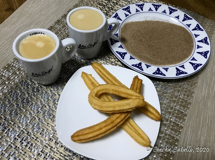 churros-café-azúcar-Canela