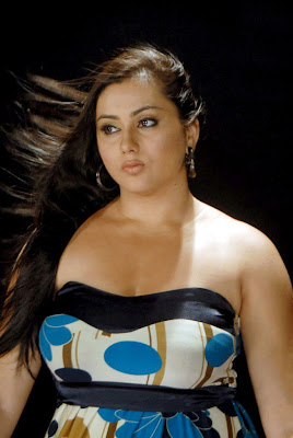 Namitha Hot Blue Skirt in Movie Love College