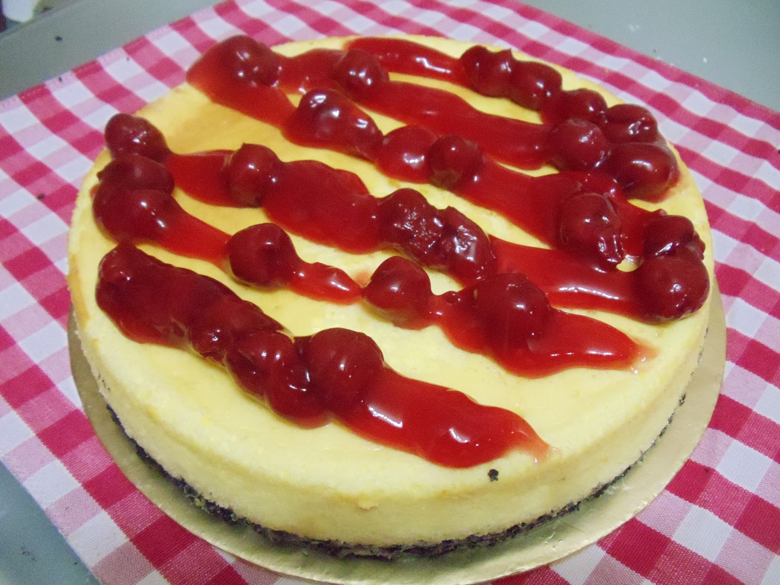 Life is colorful: Baked Cherry Cheesecake untuk Birthday 