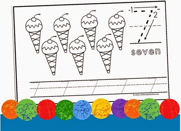 Practice Writing Numbers with these free printable hungry catperillar preschool worksheets