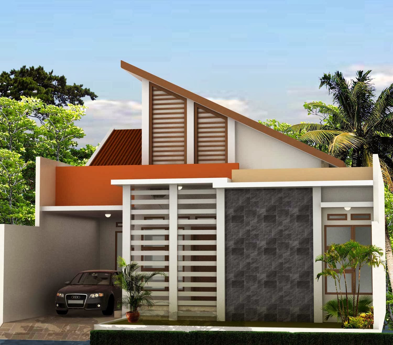 Denah Rumah Minimalis Modern 1 Lantai Type 36 Kris Web