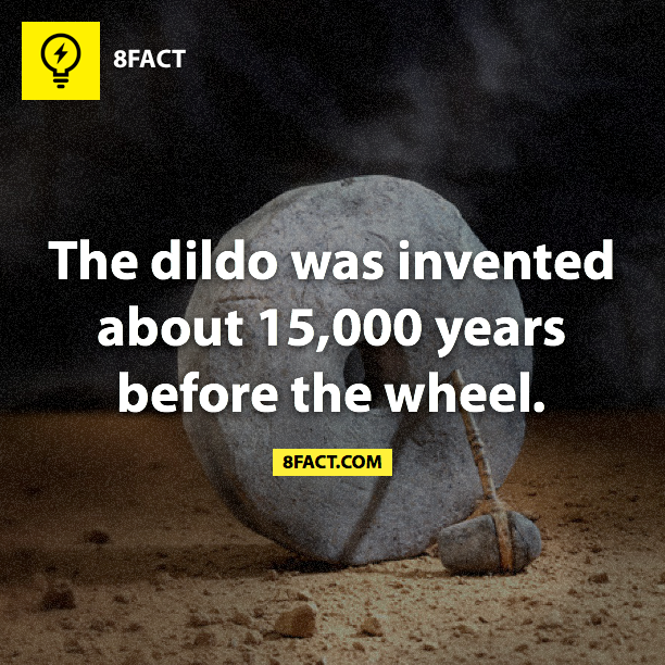 The dildo was invented about 15,000 years before the wheel.