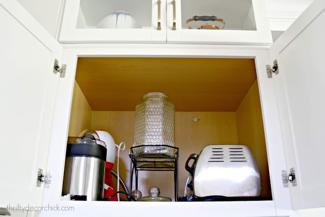 Tall cabinet over oven