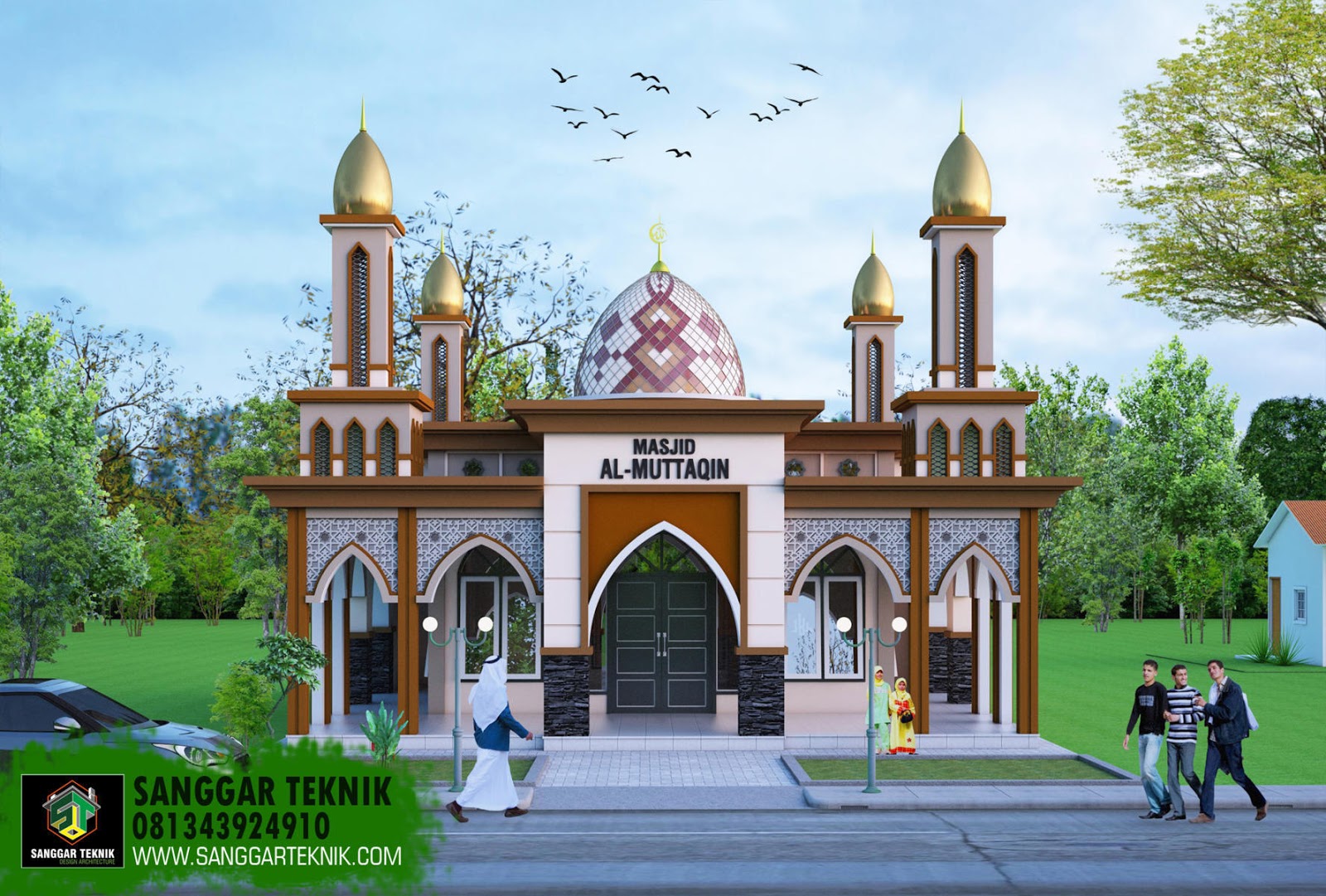 Desain Masjid Minimalis Modern Pelephante