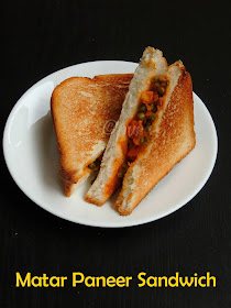 Paneer peas sandwich