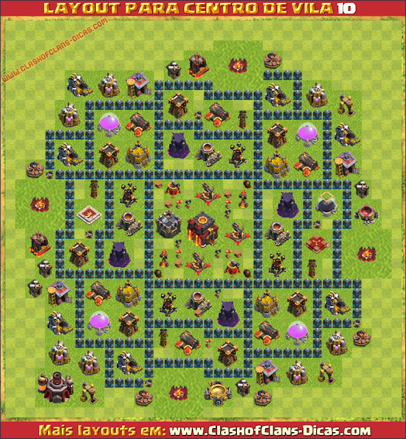 Layout Centro de Vila 10 - Clash of Clans layout