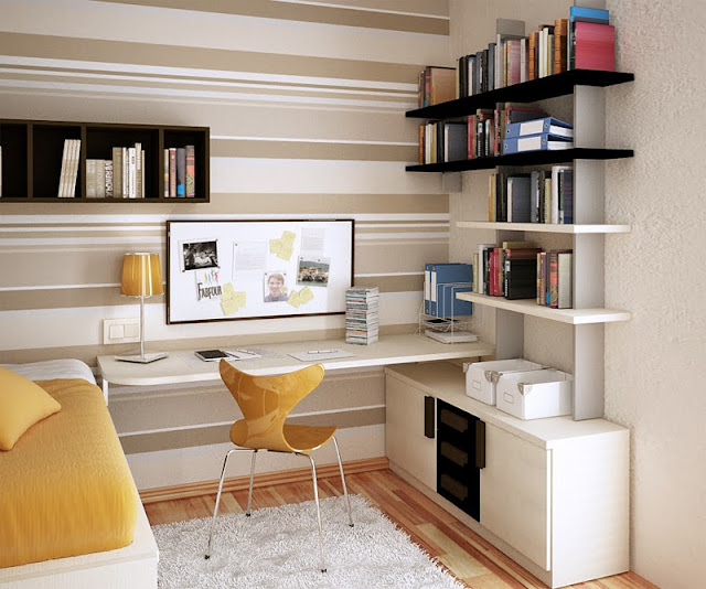 Desain ruang kerja minimalis di rumah terbaru