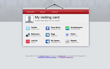 Visiting Card Blogger Template