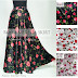 Rok Panjang Motif Bunga Rose Umbrella Satin Skirt 081372507000