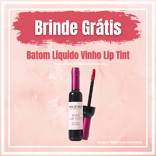 Amostra Grátis Brinde Grátis Batom Líquido Vinho Lip Tint