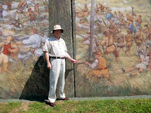 Charles Humphreys (Ex. Dir.Mason Co. Development)  painted into the town's mural.