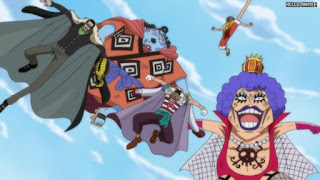 ワンピースアニメ 頂上戦争編 466話 ジンベエ イワンコフ クロコダイル バギー ルフィ Buggy Luffy | ONE PIECE Episode 466