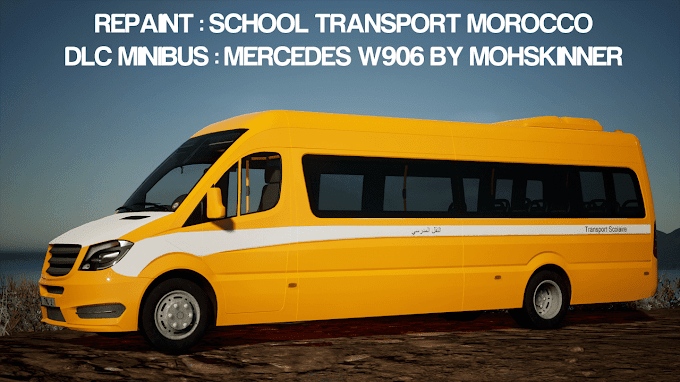 Tourist Bus Simulator - Repaint Transport Scolaire Morocco - Bus Mercedes - Type W906