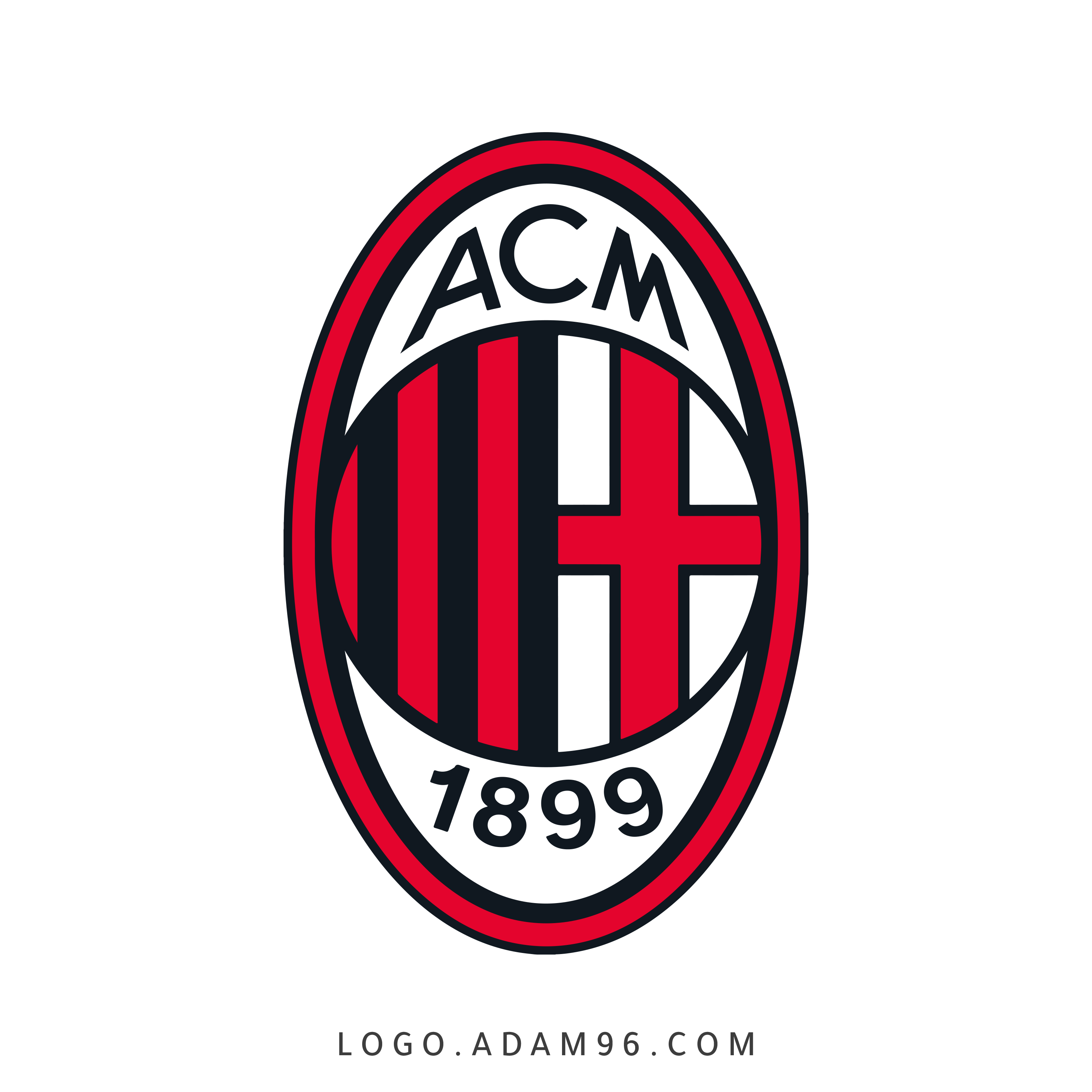 تحميل لوجو نادي الميلان الاصلي بدقة عالية AC Milan Logo PNG