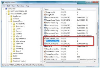 Mempercepat tampilan start menu menggunakan menu show delay windows vista