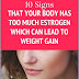 10 signs that your body has too much estrogen which can lead to weight gain