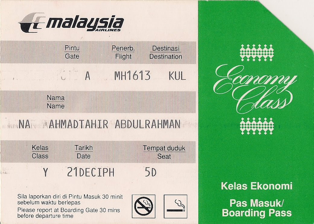 KOLEKSI PAK MAT TAHIR BARANGAN OLD SKOOL: tiket ...