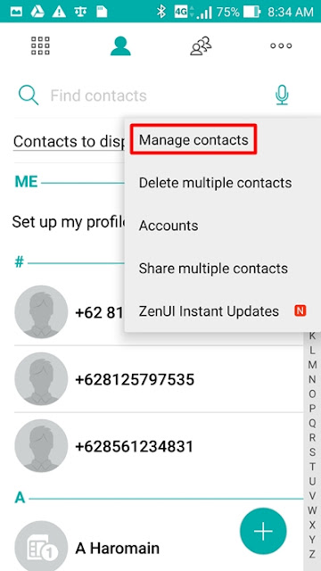 manage contacts