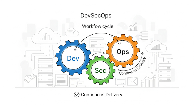 DevSecOps pipeline workflow showing security integration at every stage