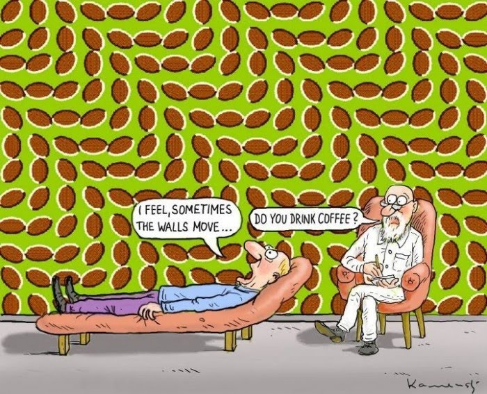 I Feel Sometimes The Wall Move - Do You Drink Coffee - Optical Illusion
