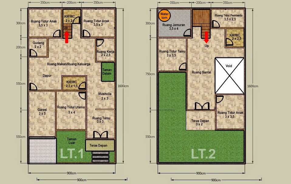  Desain  Rumah  Minimalis 2 Lantai  Luas  Tanah  60 Meter 