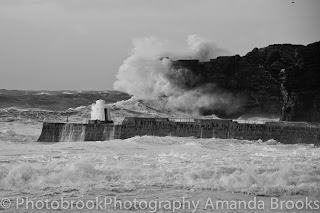 Storm Imogen at Portreath in Cornwall