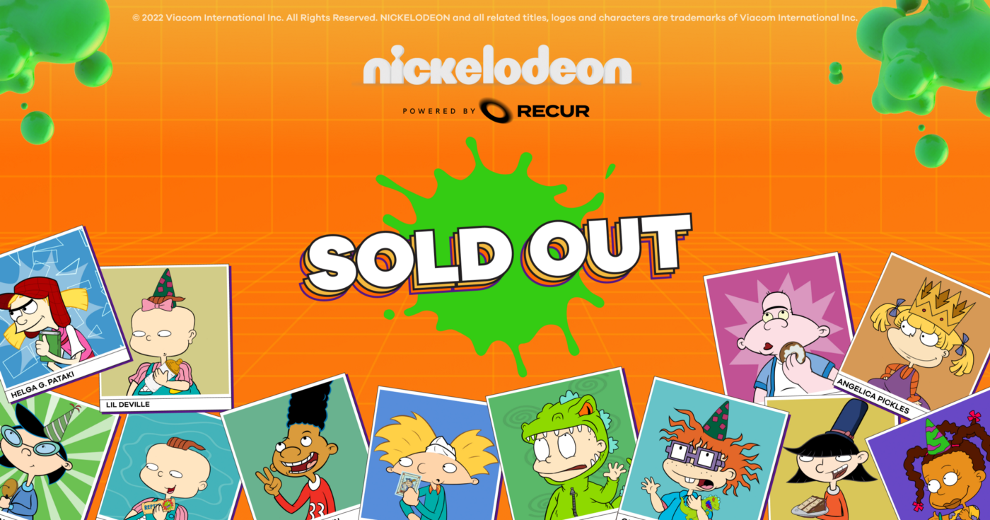 Nickalive Nickelodeon Nfts Sold Out And Oh Splat Theres More