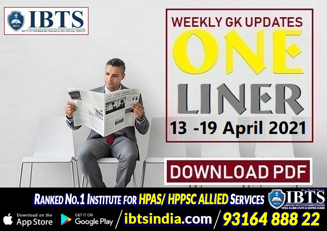 Weekly Current Affairs pdf (14 March - 19 March 2022): Download pdf