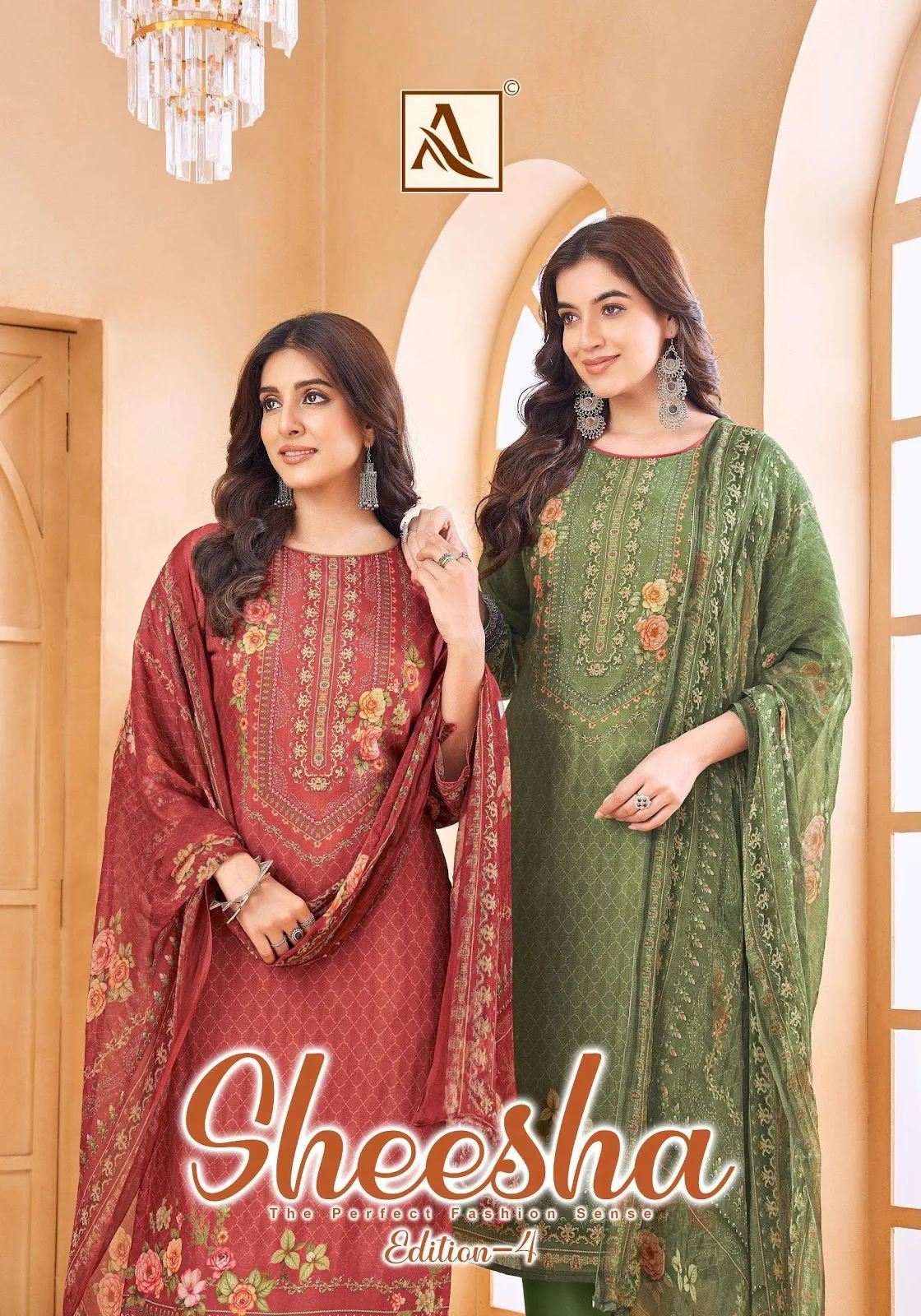 Sheesha Edition 4 Alok Viscose Muslin Handwork Karachi Salwar Suits