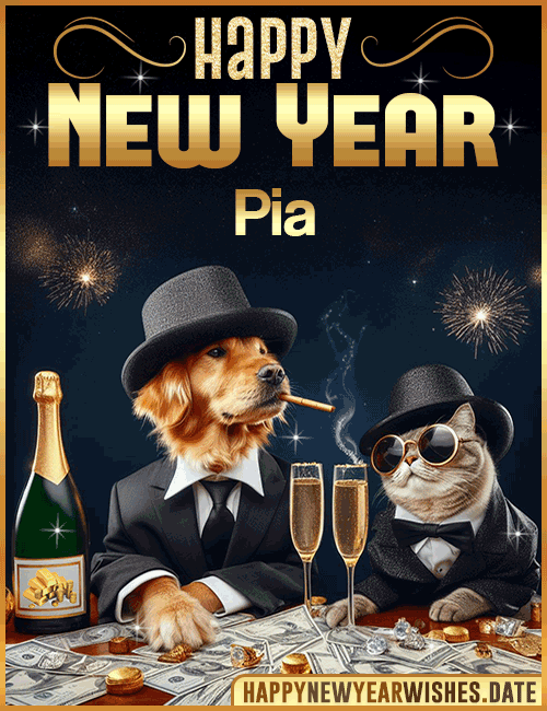 Happy New Year wishes gif Pia