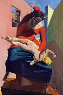 max ernst la virgen maria zurrando al niño jesus como venus castigando el amor profano