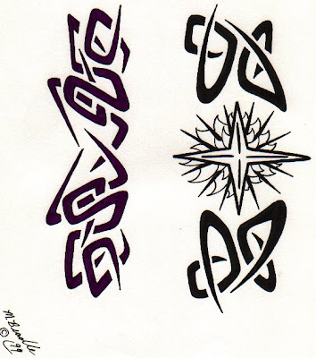 Cool tribal dagger knife tattoo in tribal design Tattoo Designs Tribal