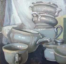 compositions of porcelain still life paint plates kitchen