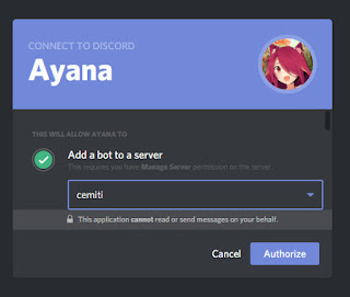 Cara Menambahkan Ayana Bot Discord