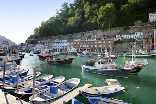 The small harbour in San Sebastian