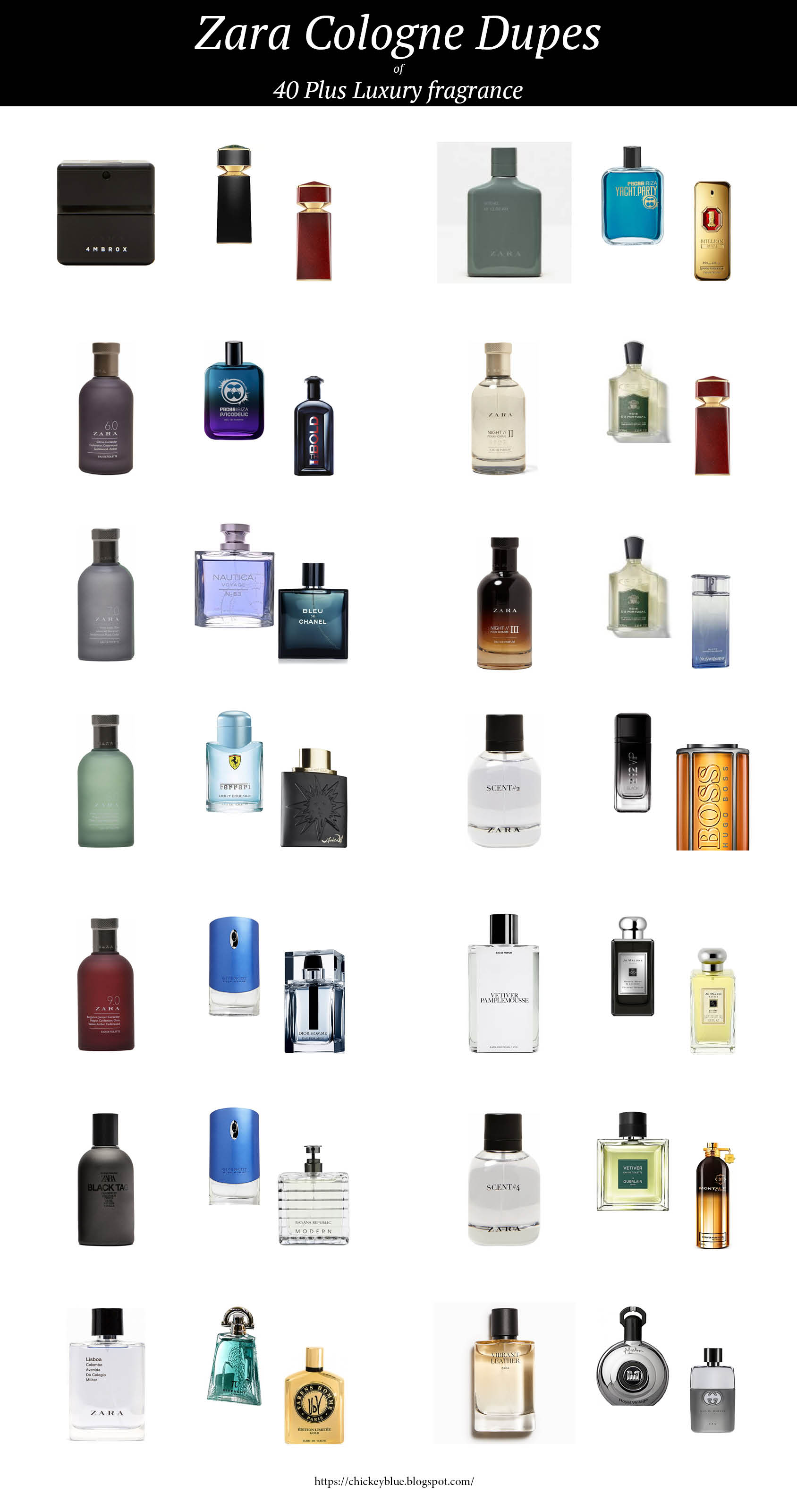 Zara Perfume Dupes: 40 Plus Luxury fragrances - ChicKeyBlue