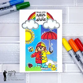 Sunny Studio Stamps: Rain or Shine Customer Card by Ana Anderson