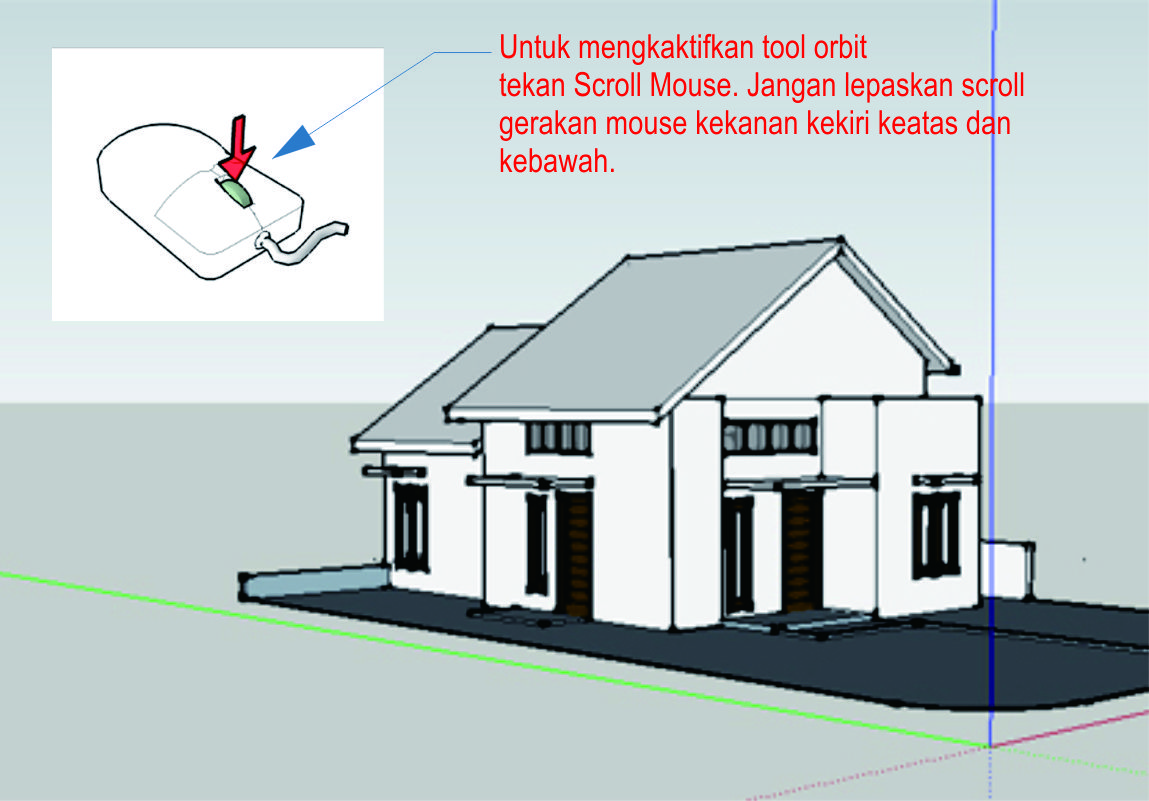 Tutorial SketchUp Cara Menggambar Model 3D Sederhana Belajar