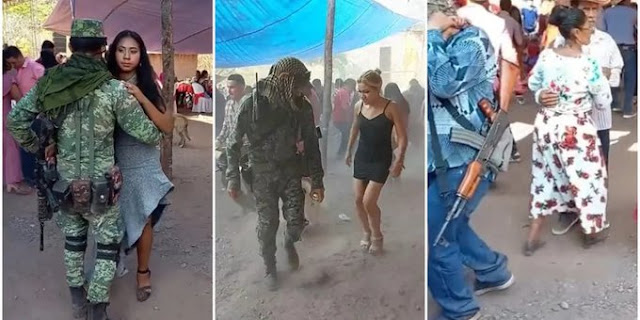 Video; Sicario de La Familia Michoacana es captado en el baile del pueblo con una Güera levantando el polvo con el zapateado
